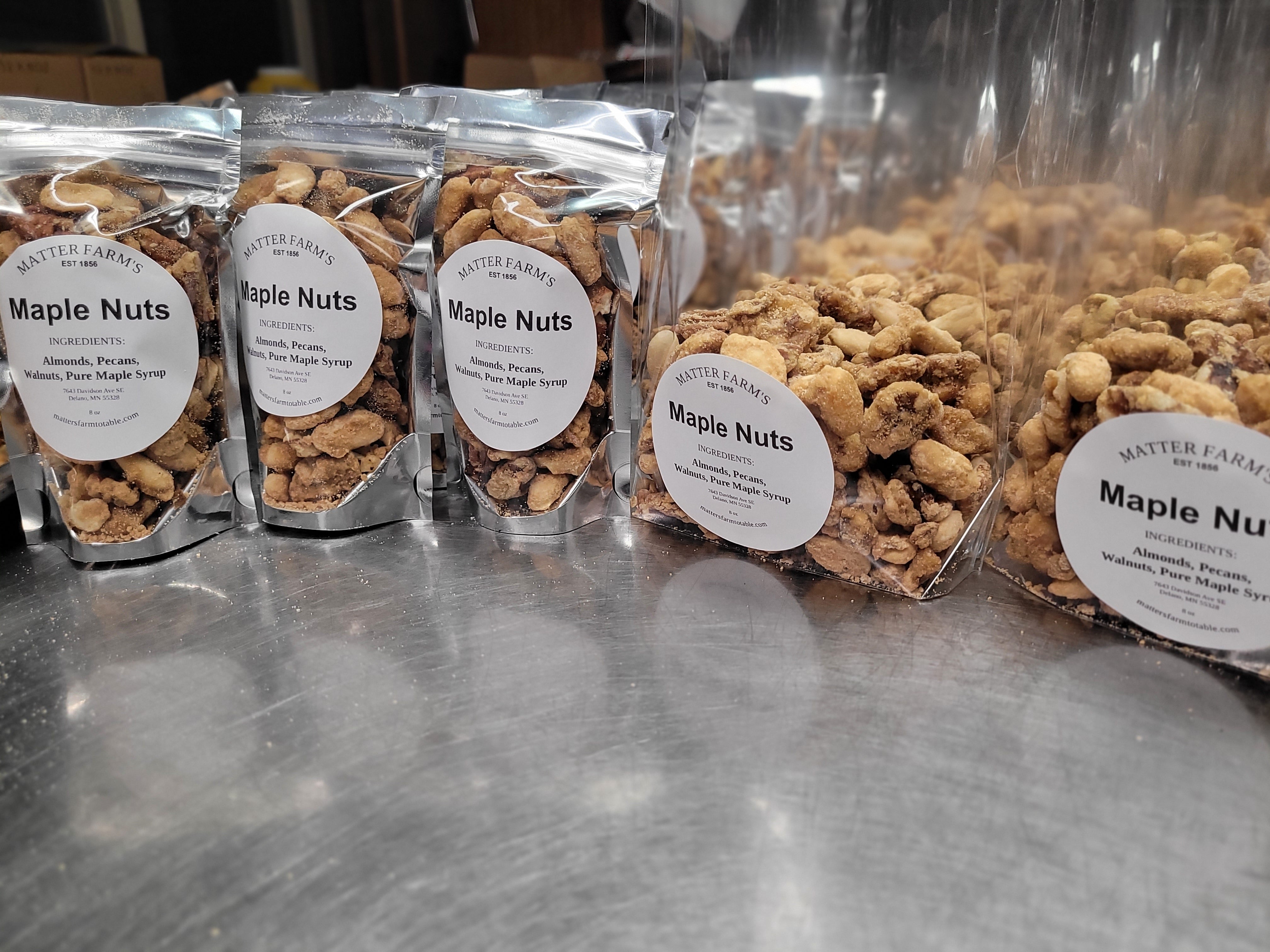 Mapleton's Nutter Maple Coated Pecans and Walnuts – Matter's Farm to Table